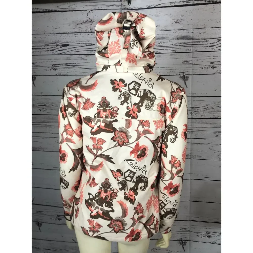 2000s Liquid Boardwear Floral Snowboard Puffer Ski Jacket Hooded size XS